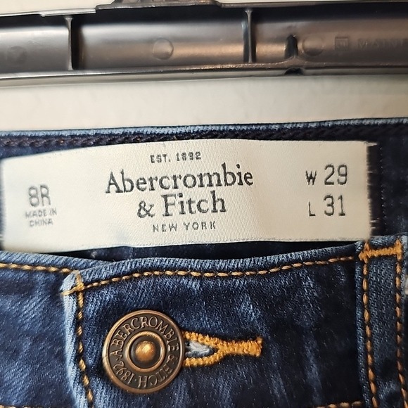 Abercrombie & Fitch Indigo Denim Jeans Size 8R 29x31 Women's - Picture 2 of 4
